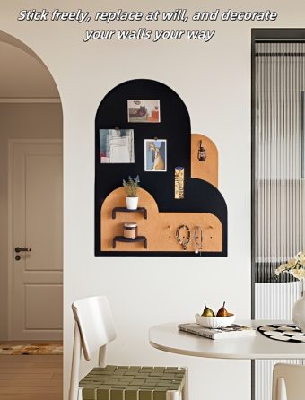 Felt Board Wall Sticker Photo Wall, Punch-Free Message Board, Cork Board Decoration Display Board, Storage Wall Decoration