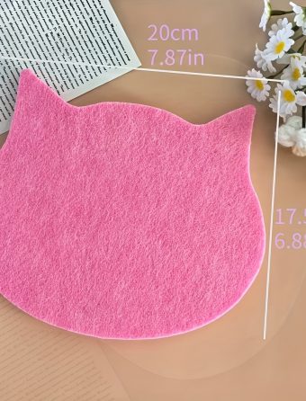 A Cat-shaped Felt Bulletin Board, Wall-mounted Display, Suitable for Jewelry, Handmade Supplies, Stickers. Handmade Felt Bulletin Board | Cat-shaped Design | Durable Bulletin Board, Multiple Color Options